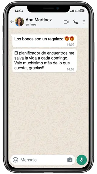 Testimonio de Ana Martínez por WhatsApp